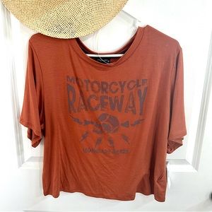 🧡 $5 Closet Clear Out! Originality by Dry Goods Motorcycle Raceway Top NWT
